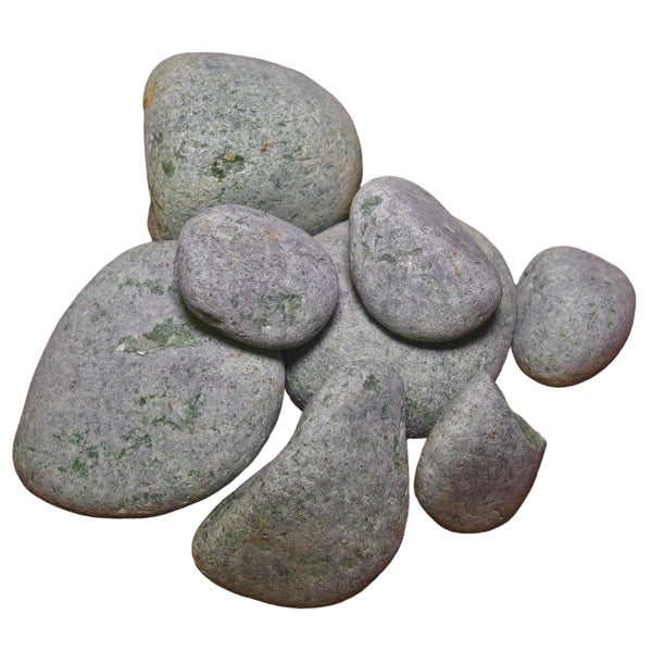 Saunasteine Grüner Jadeit, rund | Körnung 5-10 cm | 15 kg