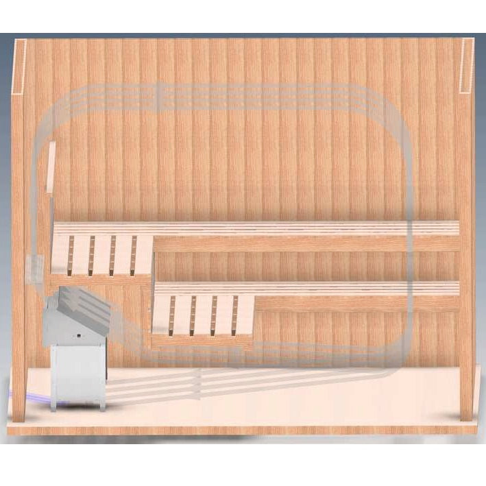 Sauna Heater Set Invisio Midi & EOS Compact DP | Underbench Heater