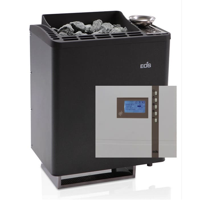 Der hochwertige und robuste Bio Kombi Saunaofen Bio Tec von EOS bietet Ihnen die Möglichkeit eine 2 in 1 Sauna zu nutzen. Heute ein leichtes Dampfbad mit angenehm niedrigen Temeperaturen und hoher Luftfeuchtigkeit und morgen die klassische finnische Sauna mit Temperaturen bis zu 110°. Zusammen im Set mit dem Steuergerät Econ H4 haben Sie die Möglichkeit die Start- und Endzeit Ihres Saunaganges zu bestimmen sowie Feuchte- und Bankfühler anzuschließen bei größeren Kabinen oder komplizierteren Bauweisen.