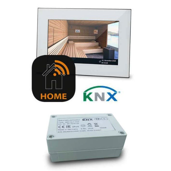 Mit dem KNX- / Modbus-Modul können Sie Ihre Saunasteuerung an die Gebäudeleitechnik über KNX oder Modbus Protokol für Fernsteuerung anbinden. Universal passend für Steuergeräte Serien: EOS Compact DC / HC EOS EmoTec EOS EmoStyle EOS EmoTouch 3