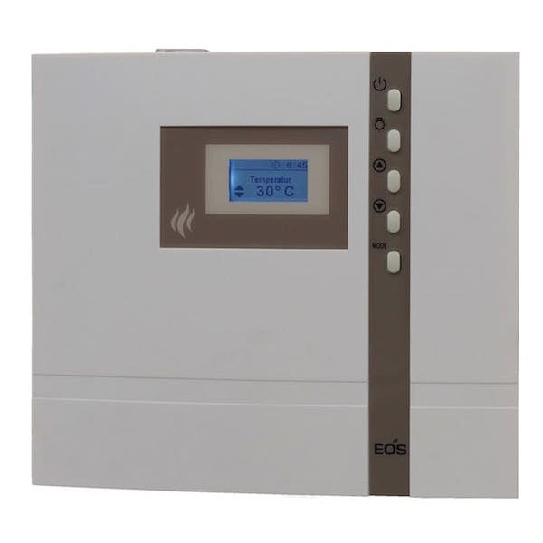 Saunasteuergerät Econ D1 Elektronisches Steuergerät für die finnische (trockene) Sauna. Ein preisgünstiges Einstiegsmodell mit allen wesentlichen Funktionen für die private Saunanutzung. modernes, flaches Gehäuse mit einer Bautiefe von nur 67 mm eignet sich zur Aufputz-Montage bzw. teilversenkter Montage. Anschluss von hinten. Beleuchtete, kontrastreiche LCD-Anzeige mit Menüführung in 12 Sprachen Temperaturregelung zwischen 30 °C - 115 °C, Uhr Ausgang für Kabinenlicht 230 V