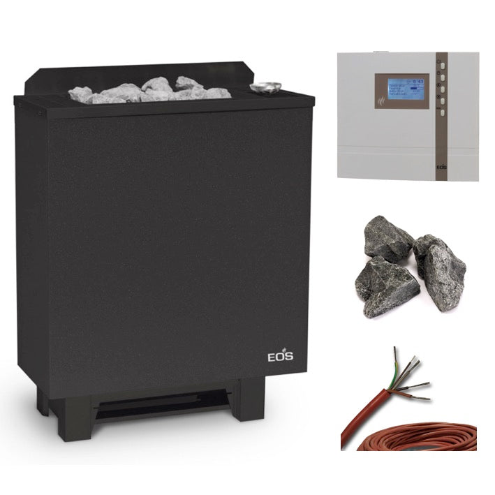 Bio Kombi Saunaöfen bei sauna4seasons | Saunaofen Set EOS Bio Gracil und Saunasteuerung Econ H3