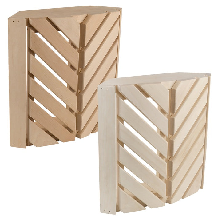 Eck Saunaleuchte Set "Venus" 2 Teile | Espen- oder Erlenholz