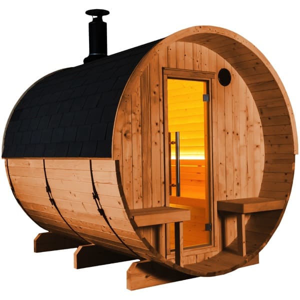 Saunakabine sentiotec Kaski aus Thermo Kiefernholz