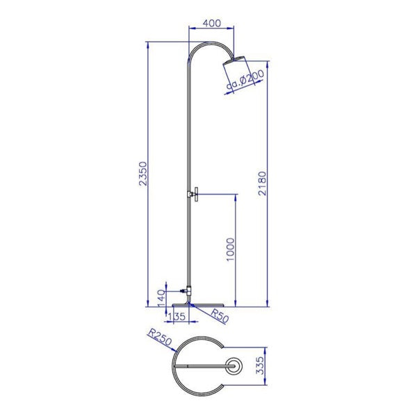 IDEAL Eichenwald Gartendusche Marlin