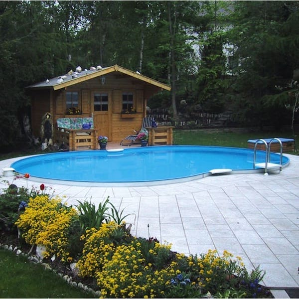Stahlwandpool Set | 6 Größen | Achtformbecken