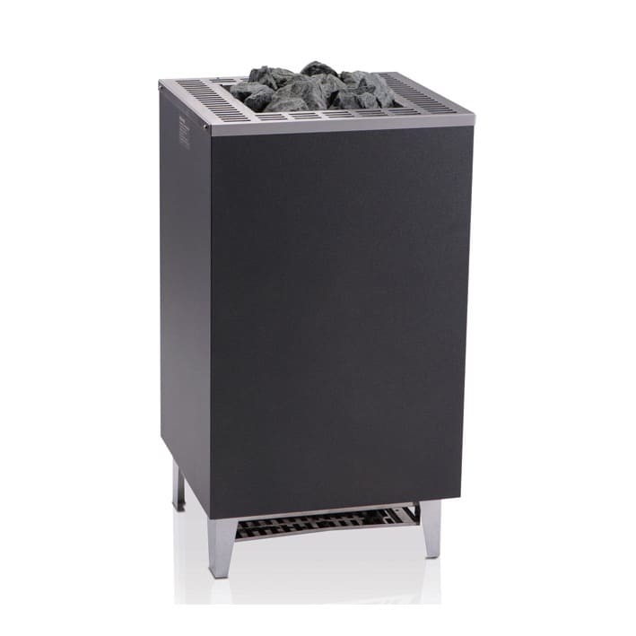 Der EOS Cubo zeichet sich durch seine kompakte Bauweise mit nur ca. 39 cm Tiefe. Dank flacher Rückseite und der optionalen Deko-Rückwand eignet sich der Saunaofen auch zur Aufstellung vor Glasflächen. Zusätzlich ist der EOS Cubo sehr servicefreundlich konstruiert: Heizelemente ohne Kontakt mit den Steinen