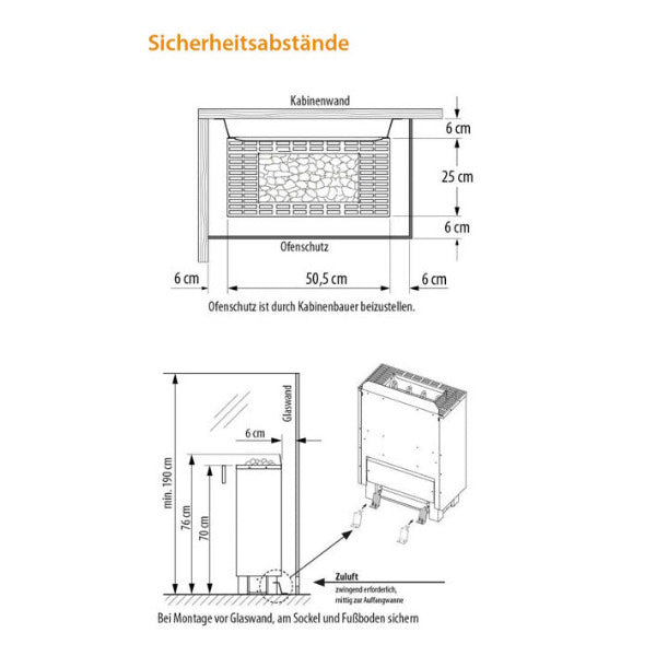 Saunaofen Standofen Gracil.Besonders platzsparende Bauform - nur 25 cm Bautiefe. Das Saunaheizgerät zeichnet sich durch die robuste Konstruktion und geradliniges Design aus und passt ideal zu modernen, hochwertigen Saunaanlagen