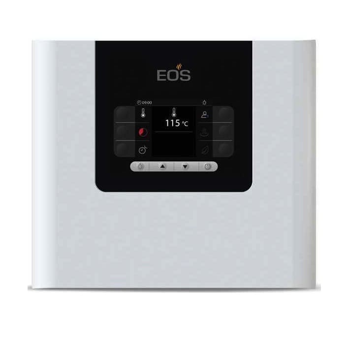 Saunasteuerung EOS Compact DP  Die neue Saunasteuerung EOS Compact bietet ein Plus an Funktionen gepaart mit einem einfachen und übersichtlichen Bedienkonzept.  EOS Compact DP: elektronisches Steuergerät für Finnische (trockene) Sauna. Temperaturregelbereich: 30 °C - 115 °C Steuern Sie ganz einfach und schnell über vier Direktwahltasten und sechs Softkeys     Das 3,5“ große TFT-Display zeigt dabei übersichtlich alle wichtigen Parameter auf einen Blick an.